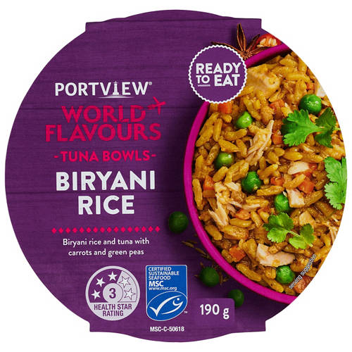 Front shot 2, Biryani Rice Tuna Bowl 190g