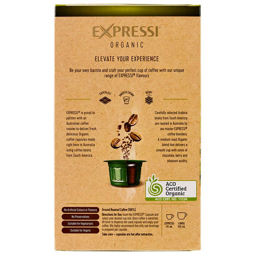 Front shot 3, Organic Coffee Capsules 16 Pack 124g