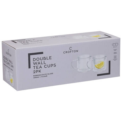 Front shot 2, Double Wall Glasses or Tea Cups 2 Pack