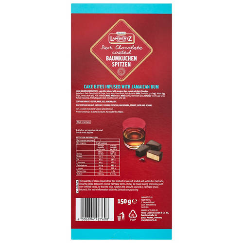 Front shot 3, Baumkuchen Spitzen Jamaican Rum 150g