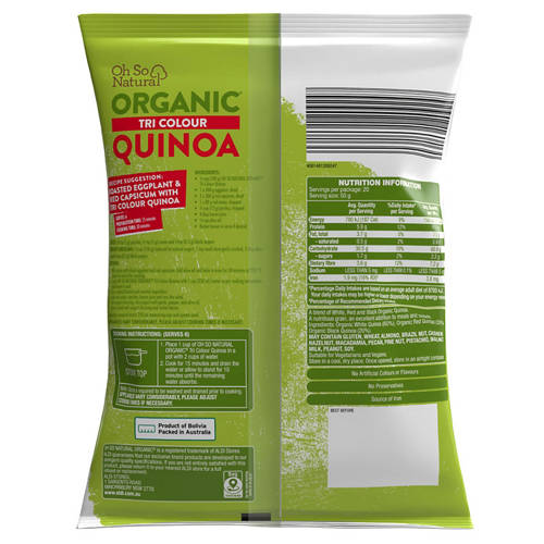 Front shot 2, Organic Quinoa Tricolour 1kg