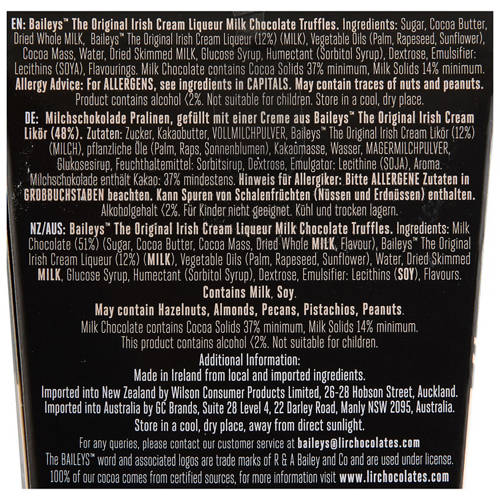 Ingredients 1, Original Chocolate Truffles 135g