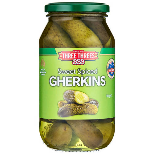 Front shot 2, Gherkins Sweet Spiced 540g