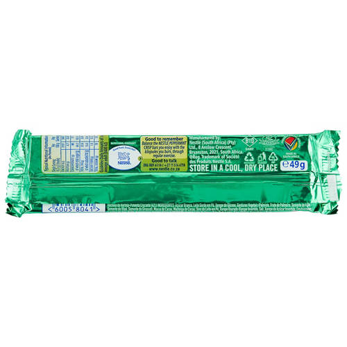 Front shot 3, Peppermint Crisp Chocolate Bar 49g