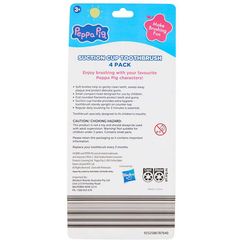 Front shot 2, Kids Licensed Toothbrush 4 Pack