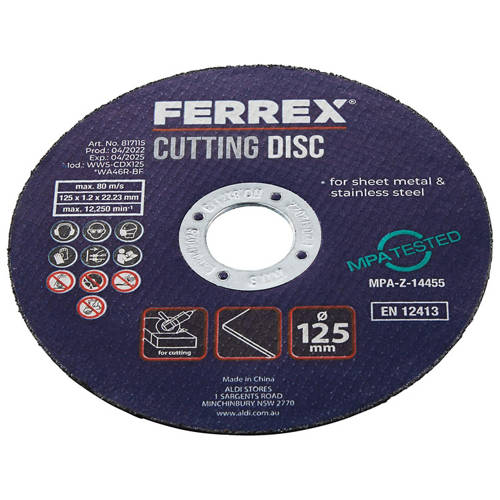 Cutting or Grinding Discs Product Image Front shot 01