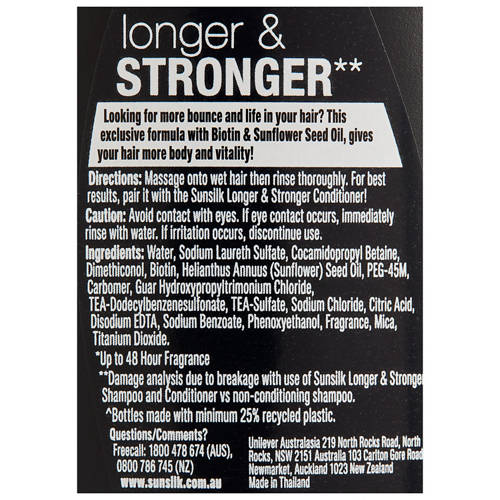 Front shot 3, Longer & Stronger Shampoo or Conditioner 700ml