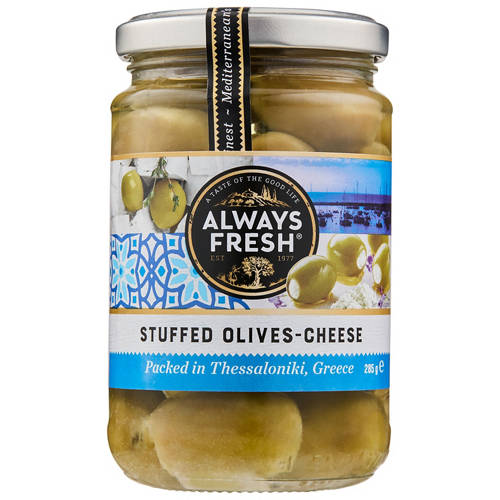 Front shot 1, Stuffed Cheese Olives 285g