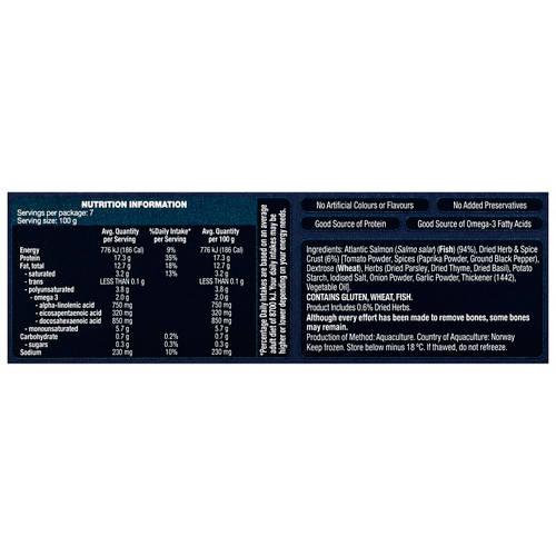 Nutrients 1, Atlantic Salmon Side with Tuscan Style Herb Crust 700g