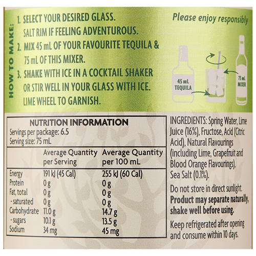 Nutrients 1, Margarita Premium Mixer 500ml