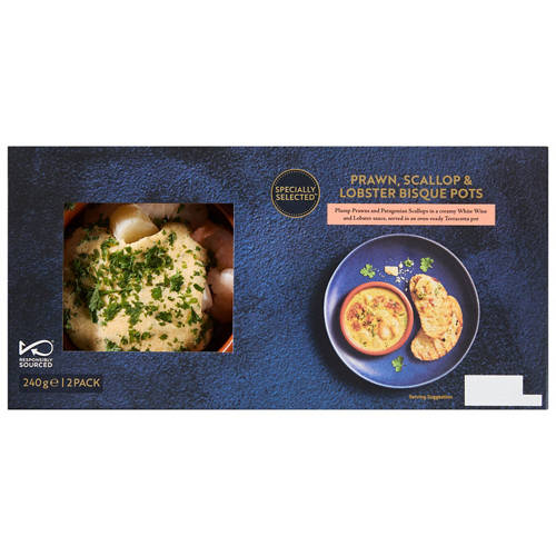 Front shot 2, Prawn, Scallop and Lobster Bisque Pots 240g