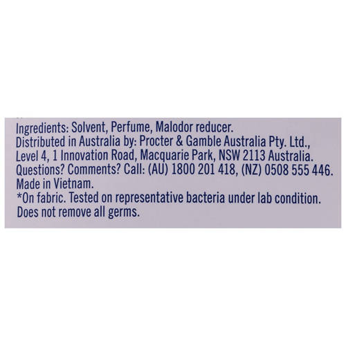 Ingredients 1, Fabric Refresher 800ml