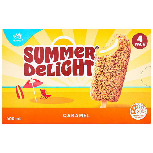 Front shot 3, Summer Delight Caramel 4 Pack 400ml