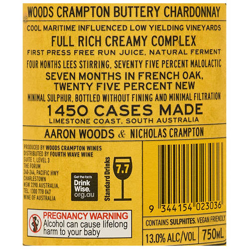 Ingredients 1, Woods Crampton Buttery Chardonnay