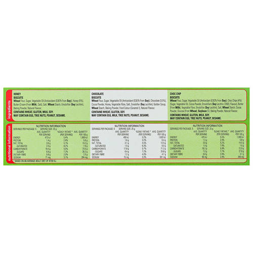 Ingredients 1, Tiny Teddies 15 Pack 375g