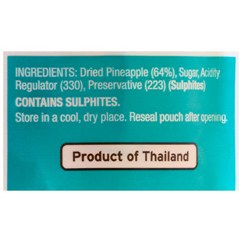 Ingredients 1, Dried Pineapple Chunks 200g