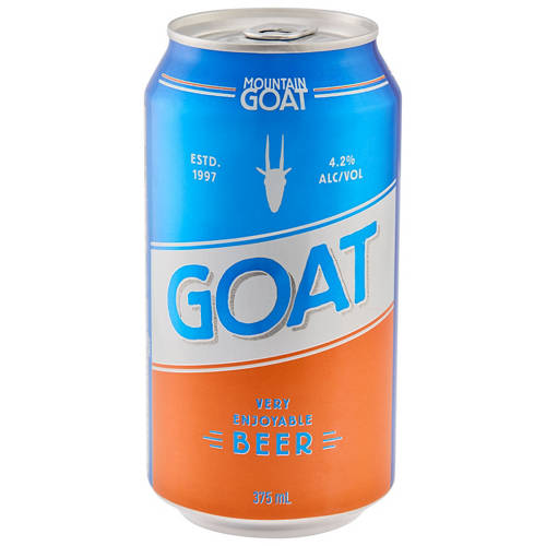 Front shot 4, Mountain Goat Very Enjoyable Beer 6 Pack 375ml