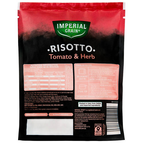 Front shot 2, Tomato Herb Risotto 170g