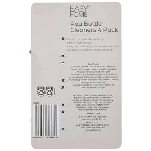 Front shot 2, Cleaning Brush 1 Pack or Pea Bottle Cleaners 4 Pack