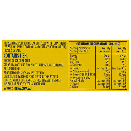 Ingredients 1, Tuna in Oil 285g