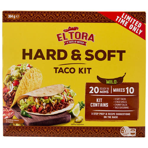 Front shot 2, Hard & Soft Taco Kit 364g