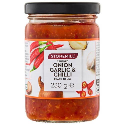 Front shot 2, Crushed Onion, Garlic & Chilli 230g