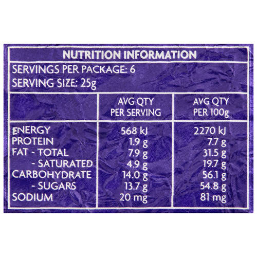 Nutrients 1, Dairy Milk Hollow Bunny 150g