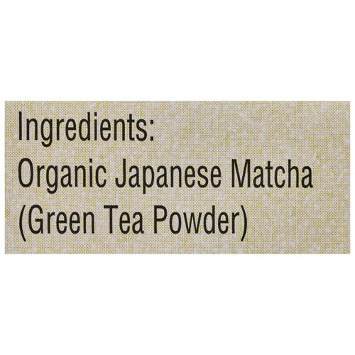 Ingredients 1, Organic Matcha Powder