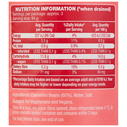 Nutrients 1, Cannellini Beans 420g