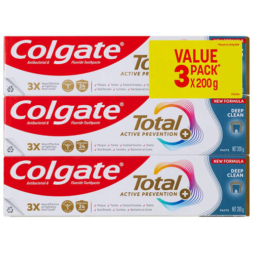 Front shot 2, Total Deep Clean Toothpaste 3 x 200g