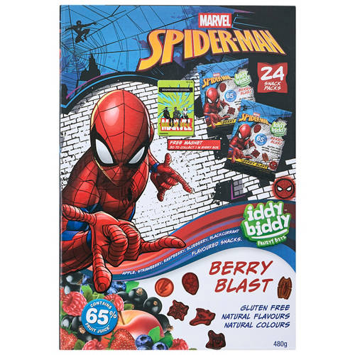 Front shot 2, Assorted Fruit Snacks Spiderman 24 Pack 480g