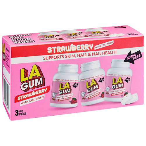 Front shot 2, LA Collagen Gum 3pk