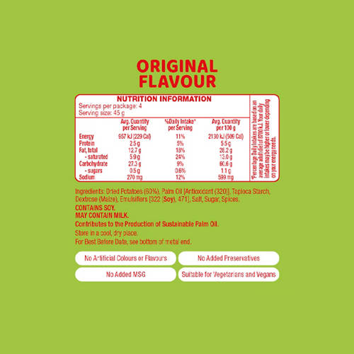 Nutrients 1, Sprinters Snack Stack 8 pack x 45g - Sour Cream & Onion and Original