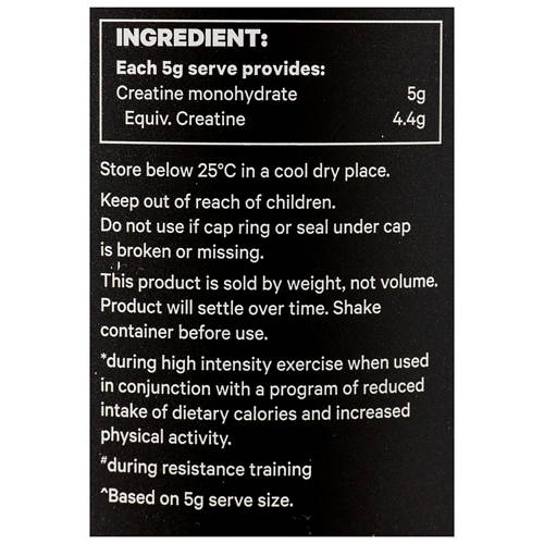 Ingredients 1, Creatine 350g