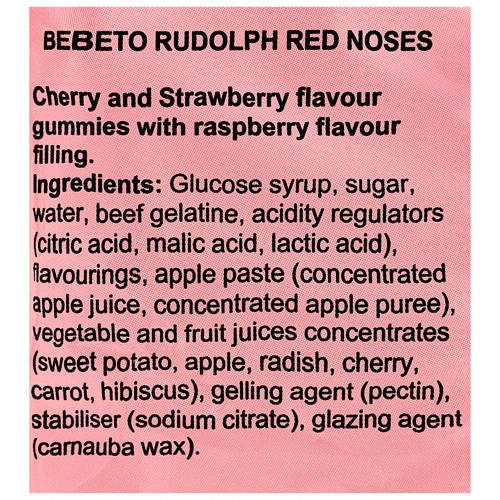 Ingredients 1, Rudolph Red Noses 130g