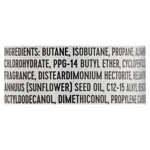 Ingredients 1, Antiperspirant Deodorant 116g