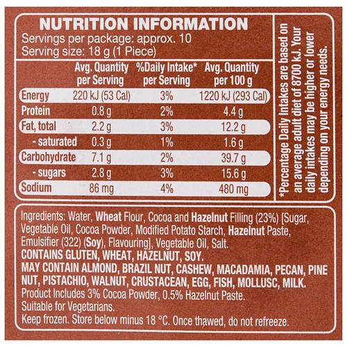 Nutrients 1, Choc Filled Mini Churros 180g