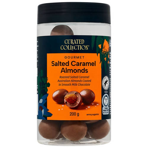 Front shot 2, Gourmet Salted Caramel Almonds Chocolate Nuts 200g