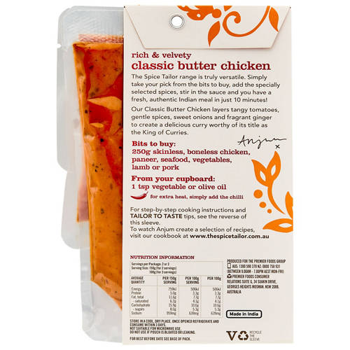 Front shot 3, Butter Chicken Meal Kit 300g