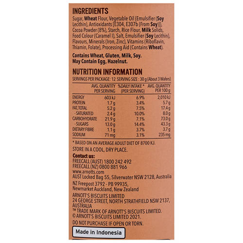 Nutrients 2, Wafer Rolls Choc 350g