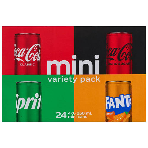 Front shot 2, Coke Variety Mini 24 Pack 250ml