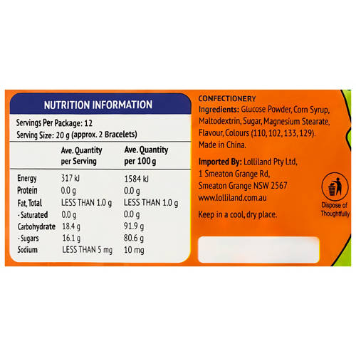 Nutrients 1, Candy Bracelets Share Pack 240g