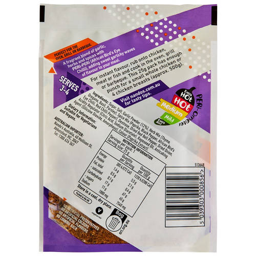 Front shot 2, Garlic Peri Peri Rubs 25g