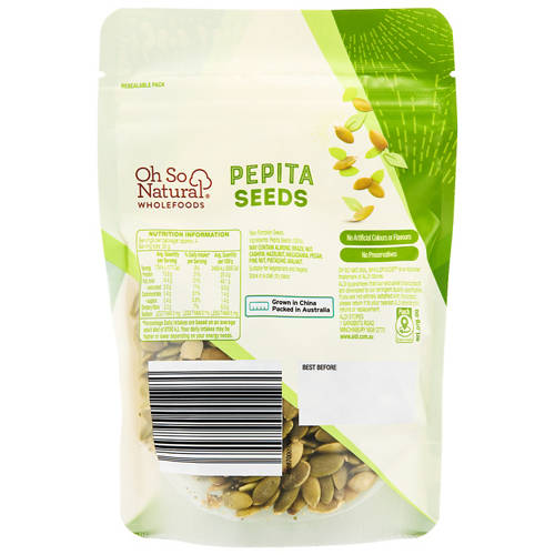 Front shot 2, Pepita Seeds 125g