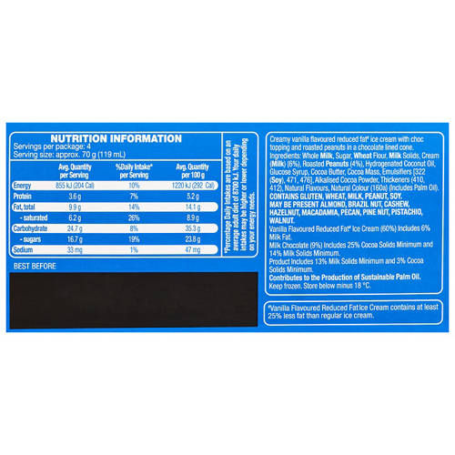 Nutrients 1, Classic Vanilla Cones 4 Pack 475ml