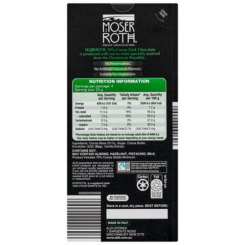 Front shot 2, Fairtrade Dominican Republic 70% Cocoa Chocolate Bar 100g