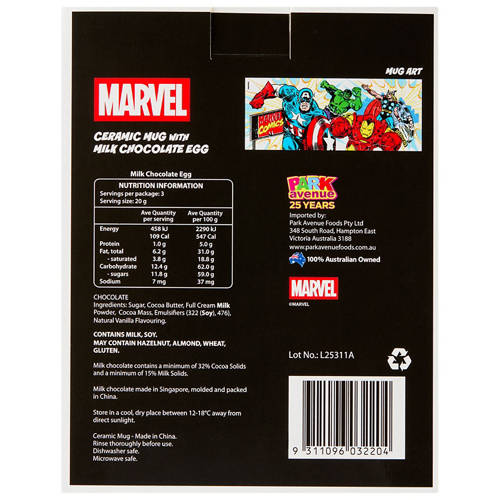 Front shot 3, Marvel Mug and Egg Gift Set 60g