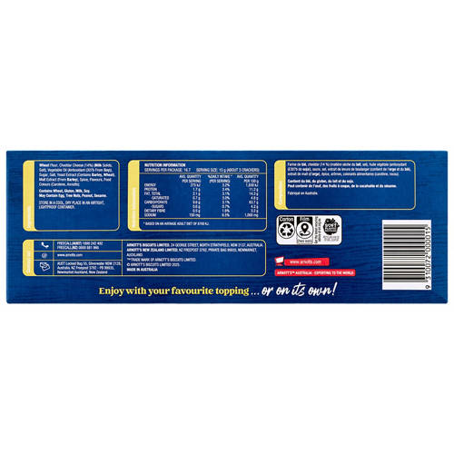 Front shot 3, Country Cheese Crackers 250g