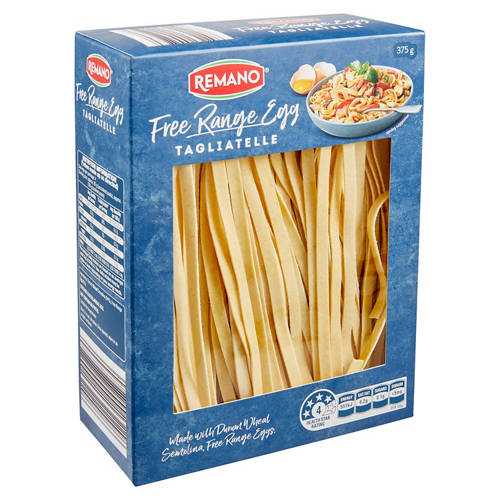 Free Range Egg Pasta Tagliatelle 375g Product Image Front shot 01