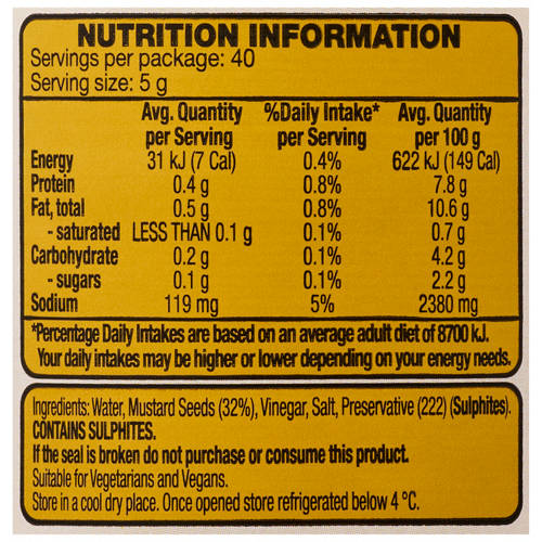 Nutrients 1, Dijon Mustard 200g
